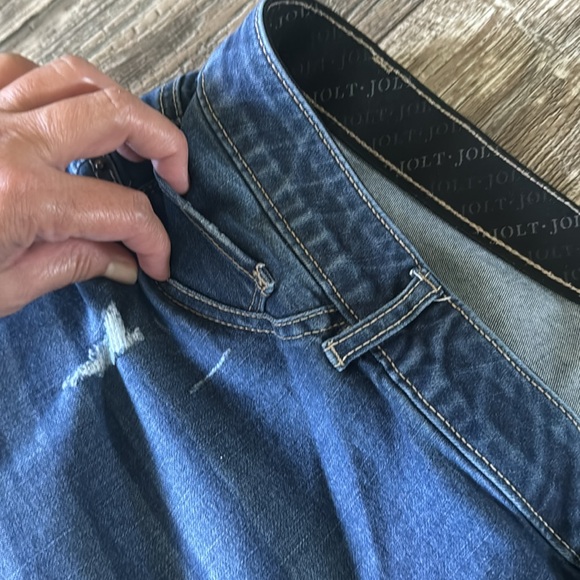 JOLT DISTRESSED WOMEN JEANS, SIZE 18 - Picture 6 of 12